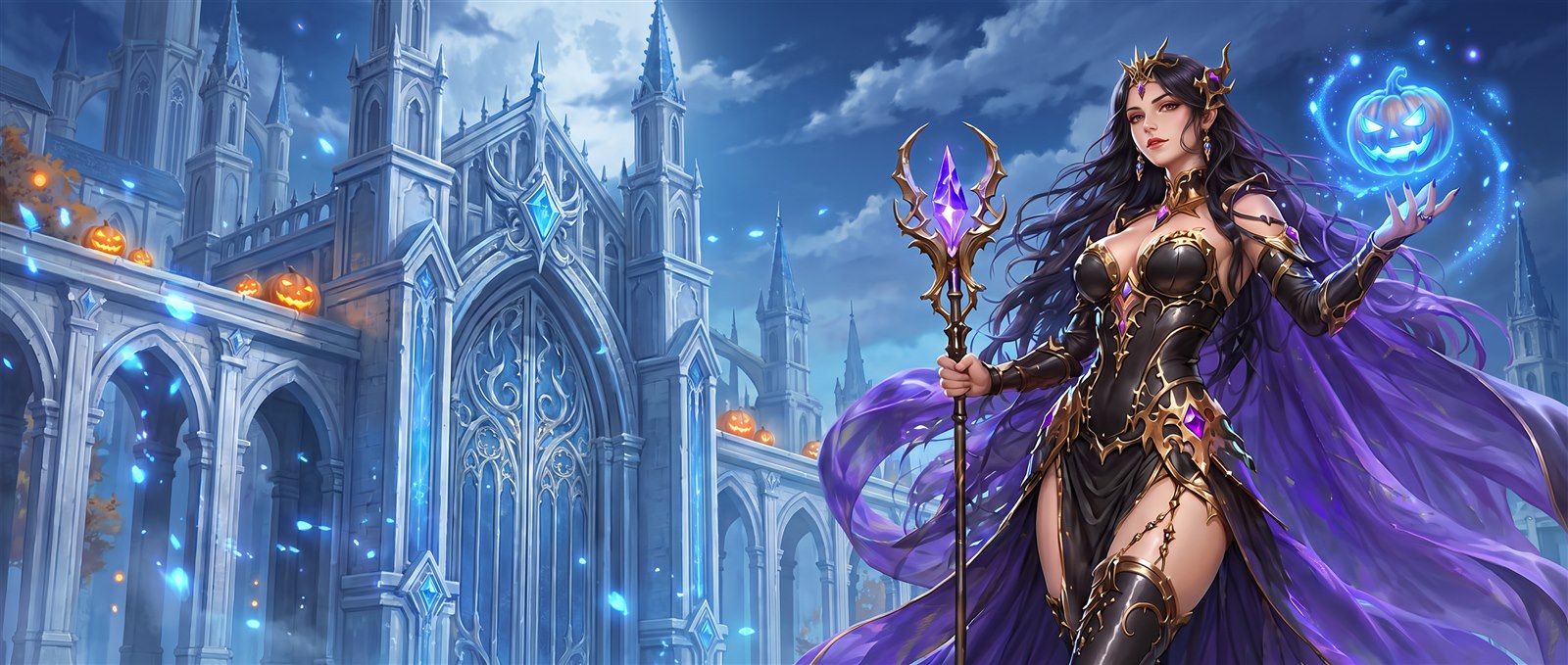 Grand MU sorceress at the Halloween gate